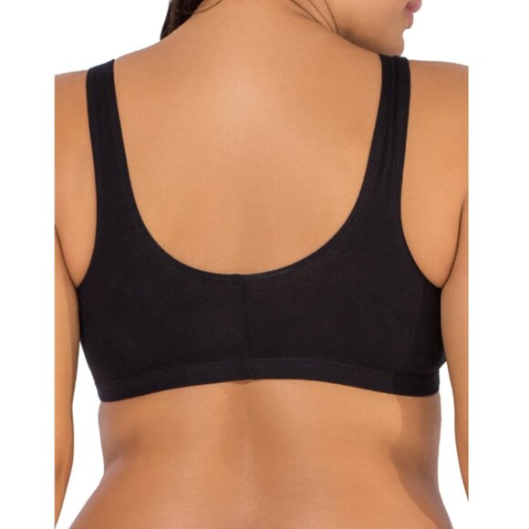 Fruit of The Loom Women's Comfort Front Close Cotton Sports Bra, 2 Pack (36) - Picture 3 of 6